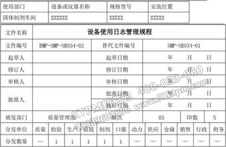 設(shè)備使用章程日志 設(shè)備使用章程日志